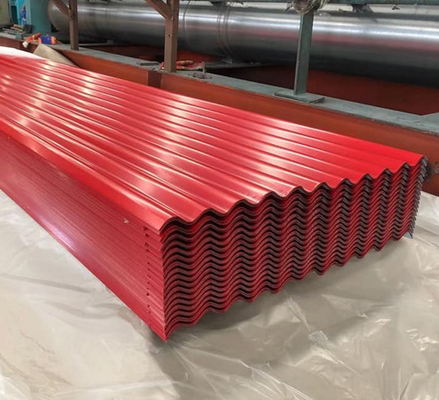 Il tetto rosso del metallo di SGCC riveste il BSI che l'iso 14001 colora la lamiera di acciaio rivestita