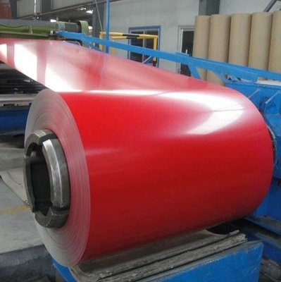 Lustrino zero galvanizzato preverniciato rosso PPGI 610mm delle bobine ISO9001 dello strato d'acciaio di gi