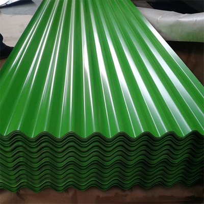 Il tetto del metallo di verde del PE 30-275g/M2 riveste RAL di pannelli 9012 ha colorato le lamine di metallo ondulate