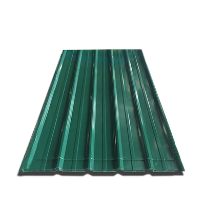 Il tetto del metallo di verde del PE 30-275g/M2 riveste RAL di pannelli 9012 ha colorato le lamine di metallo ondulate