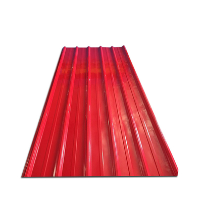 DX51D ha preverniciato coprire lo strato SGCC ha ondulato lo strato del tetto di colore rosso