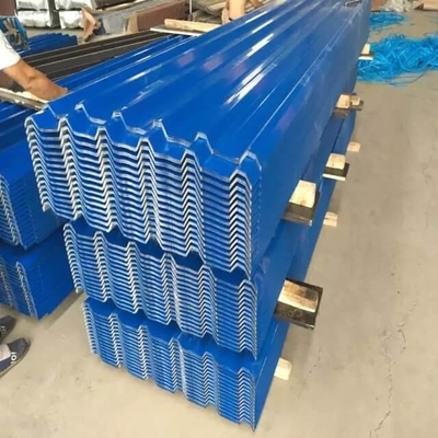 Il tetto blu del metallo di iso 18001 JIS riveste il colore di pannelli 7-30um ha ricoperto gli strati ondulati