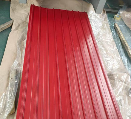 Il colore di costruzione Z30 ha ricoperto i pannelli rossi del tetto del metallo dello strato SGCC 7-30um del tetto