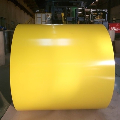 La bobina d'acciaio preverniciata 610mm gialla SGCC ha preverniciato la bobina d'acciaio galvanizzata Ppgi