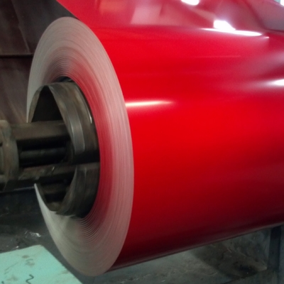 Lustrino zero galvanizzato preverniciato rosso PPGI 610mm delle bobine ISO9001 dello strato d'acciaio di gi